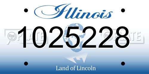 1025228 Illinois License Plate