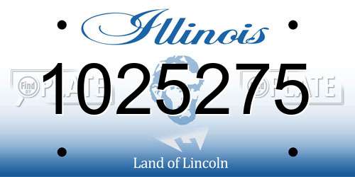 1025275 Illinois License Plate