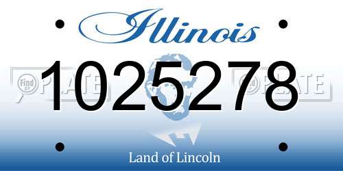 1025278 Illinois License Plate
