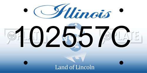 102557C Illinois License Plate