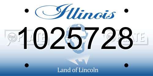 1025728 Illinois License Plate