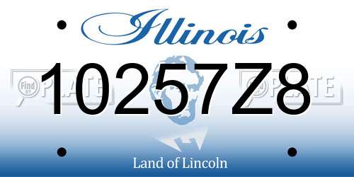 10257Z8 Illinois License Plate