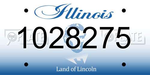 1028275 Illinois License Plate