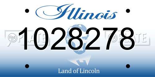 1028278 Illinois License Plate