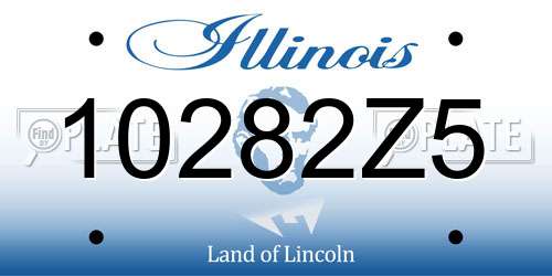 10282Z5 Illinois License Plate