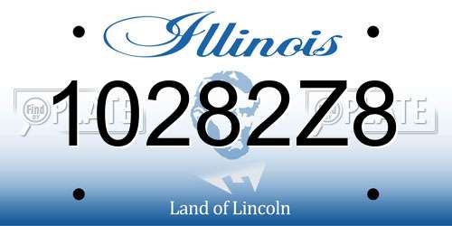 10282Z8 Illinois License Plate