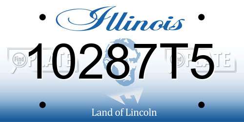 10287T5 Illinois License Plate
