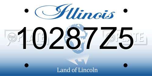 10287Z5 Illinois License Plate
