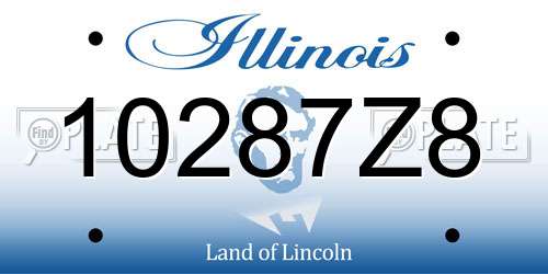 10287Z8 Illinois License Plate