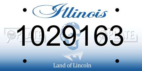 1029163 Illinois License Plate