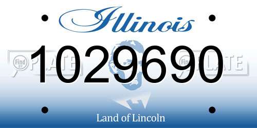 1029690 Illinois License Plate