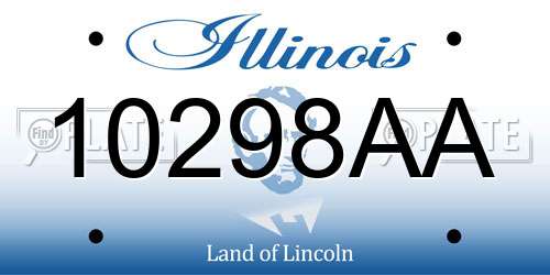 10298AA Illinois License Plate