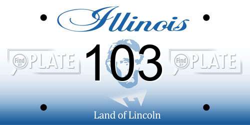 103 Illinois License Plate
