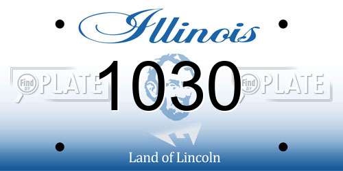 1030 Illinois License Plate