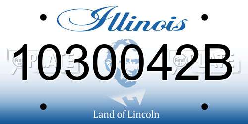 1030042B Illinois License Plate