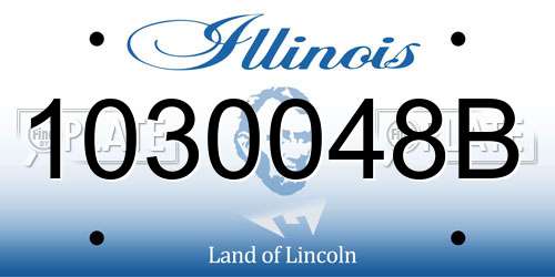 1030048B Illinois License Plate