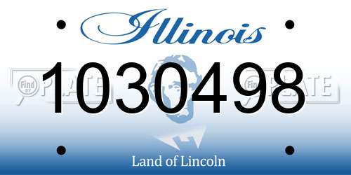 1030498 Illinois License Plate