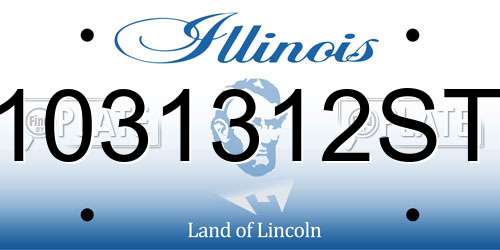 1031312ST Illinois License Plate