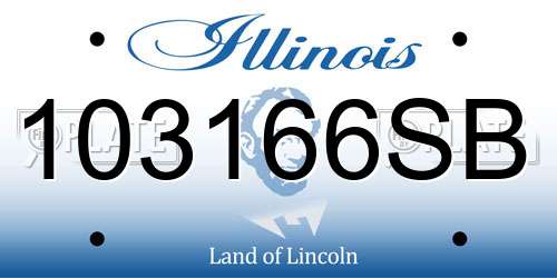 103166SB Illinois License Plate