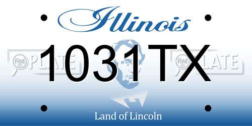 1031TX Illinois License Plate