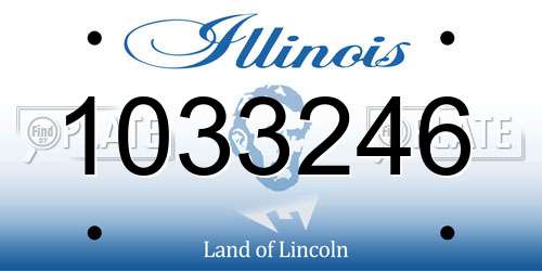 1033246 Illinois License Plate