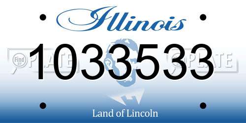 1033533 Illinois License Plate
