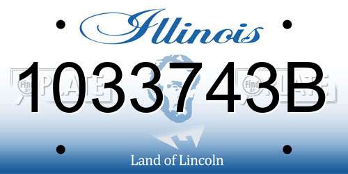 1033743B Illinois License Plate