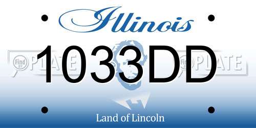 1033DD Illinois License Plate