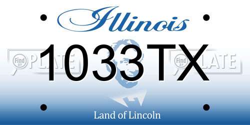 1033TX Illinois License Plate