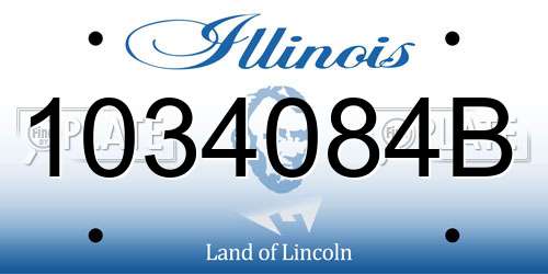 1034084B Illinois License Plate
