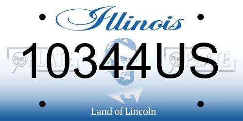 10344US Illinois License Plate