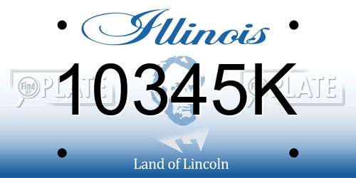 10345K Illinois License Plate