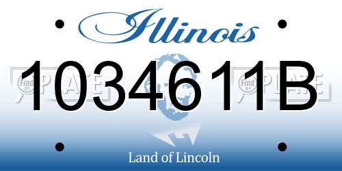 1034611B Illinois License Plate