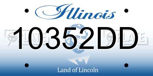 10352DD Illinois License Plate