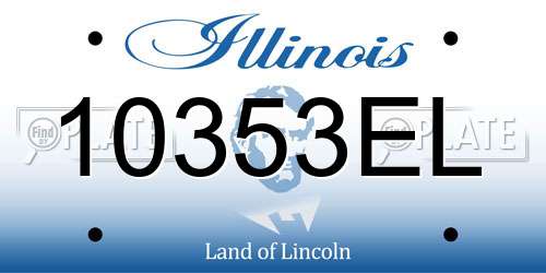 10353EL Illinois License Plate