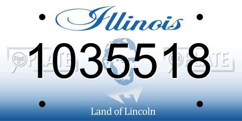1035518 Illinois License Plate