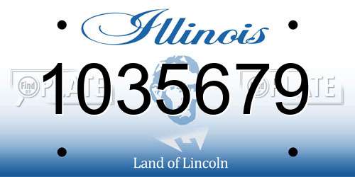 1035679 Illinois License Plate