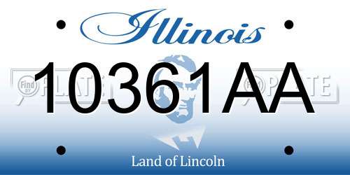10361AA Illinois License Plate