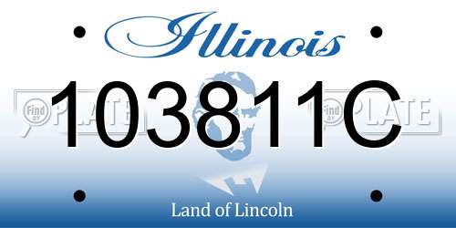 103811C Illinois License Plate