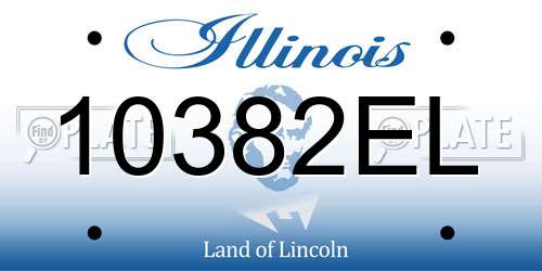 10382EL Illinois License Plate