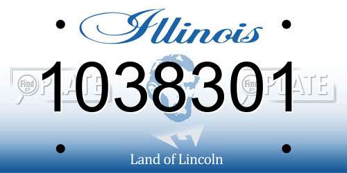 1038301 Illinois License Plate