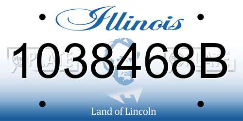 1038468B Illinois License Plate