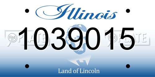 1039015 Illinois License Plate