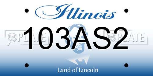 103AS2 Illinois License Plate