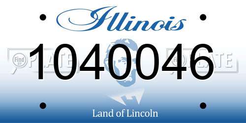 1040046 Illinois License Plate