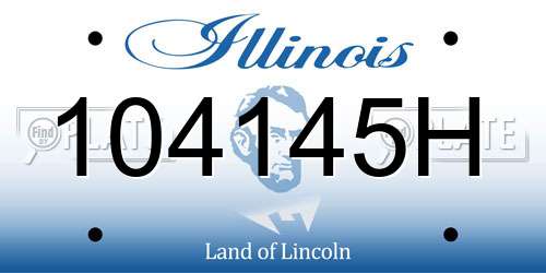 104145H Illinois License Plate