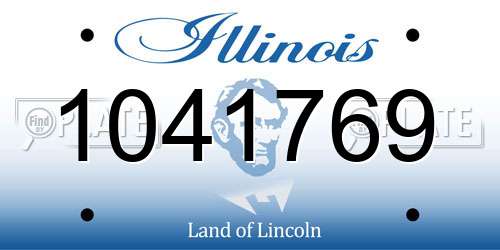 1041769 Illinois License Plate