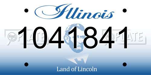 1041841 Illinois License Plate