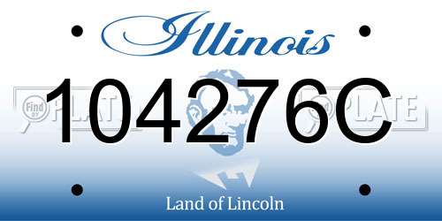 104276C Illinois License Plate