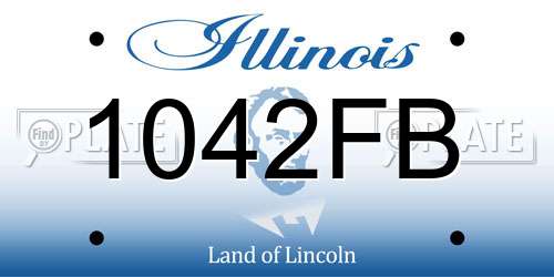1042FB Illinois License Plate